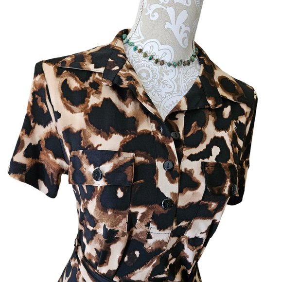 EN FOCUS STUDIO-Animal Print dress size 8 - Picture 3 of 8